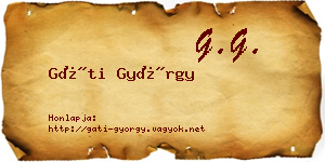 Gáti György névjegykártya