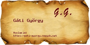 Gáti György névjegykártya